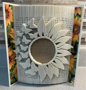 Sunflower Butterfly, by Lori Hannel, Embossed fold